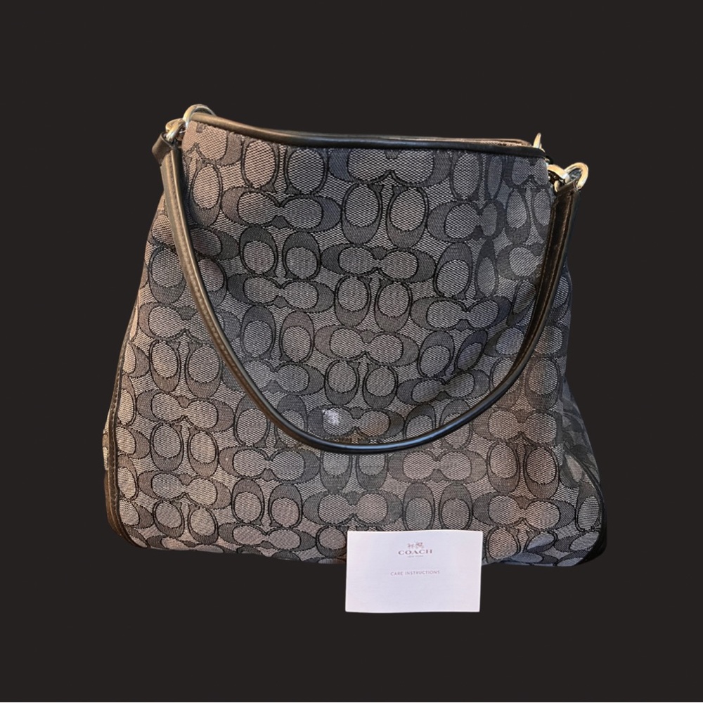 Black Coach Shoulder Tote